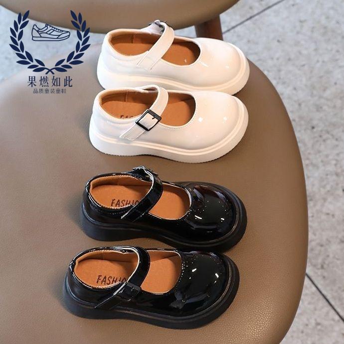 女童公主鞋2023春秋季新款黑色小皮鞋英伦风软底鞋子儿童单鞋夏季