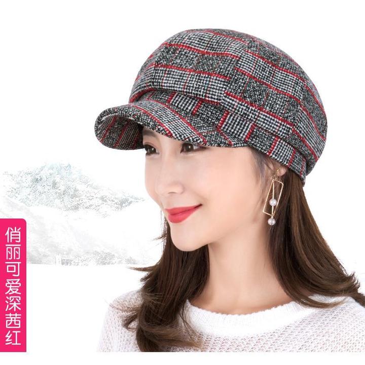 女秋冬贝雷帽韩版潮休闲帽子百搭英伦冬季女帽八角帽画家帽时装帽