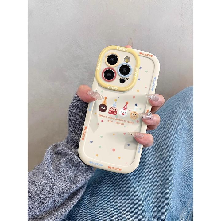 高级感曲奇饼干适用iPhone14苹果13全包手机壳15promax可爱硅胶11