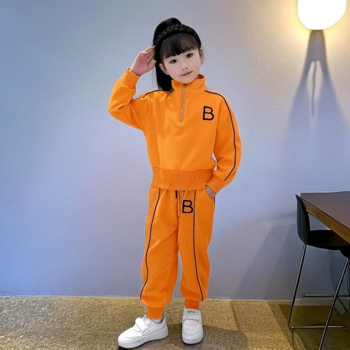 [专柜品质]女童春秋套装2025新款省心穿搭女孩卫衣多巴胺两件套