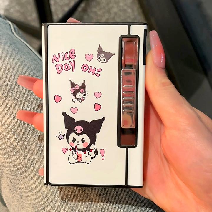 可放20支充电打火机烟盒一体创意防潮抗压可爱卡通图案时尚个性