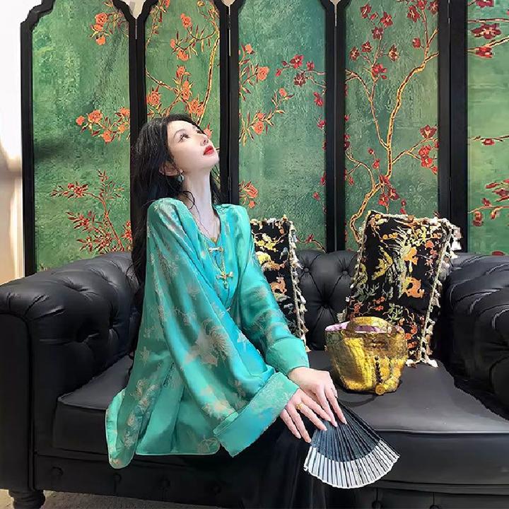 2024新中式复古国风显瘦套装裙女秋季薄款高端精致轻奢超仙两件套