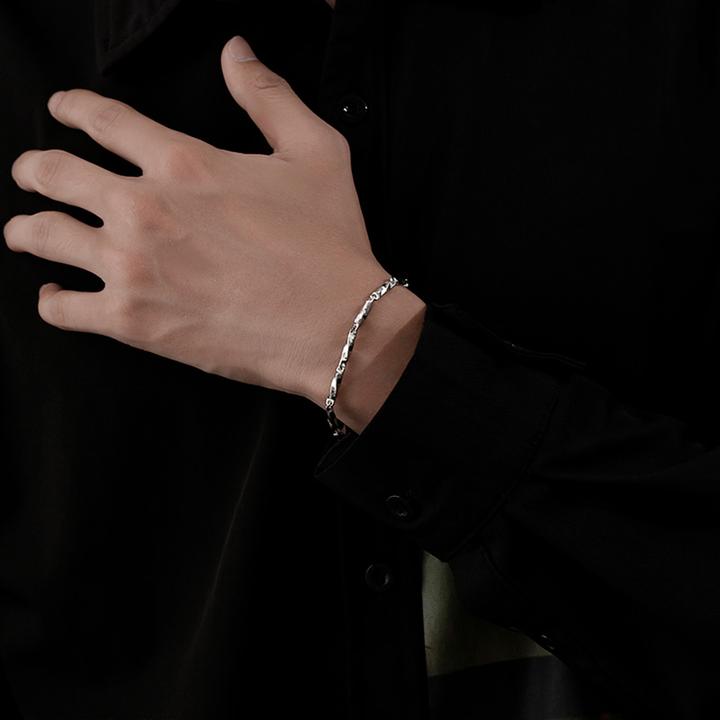 梵亚格 不锈钢手链 莫比乌斯潮ins小众设计百搭个性嘻哈男生手饰