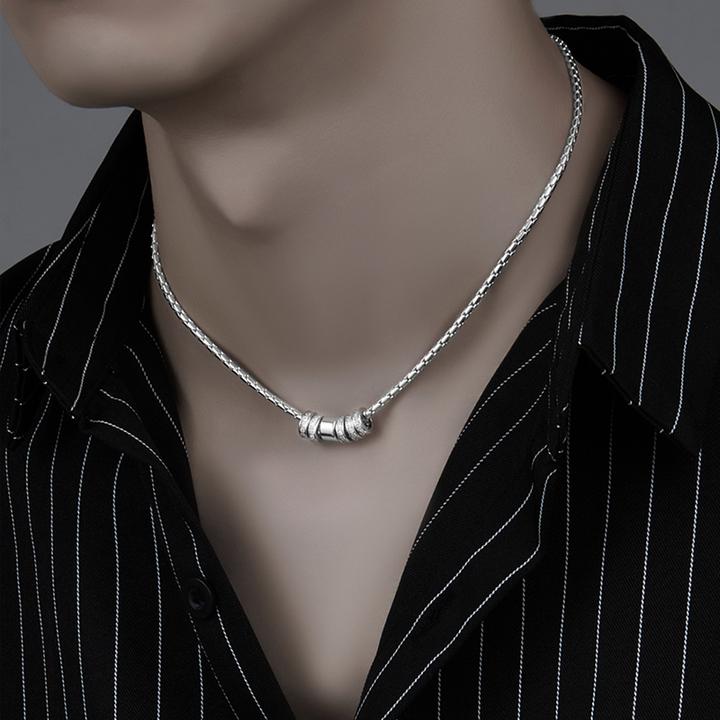钛钢项链 钛钢圆环锁骨链蛇骨小蛮腰项链男士潮牌男款潮流百搭