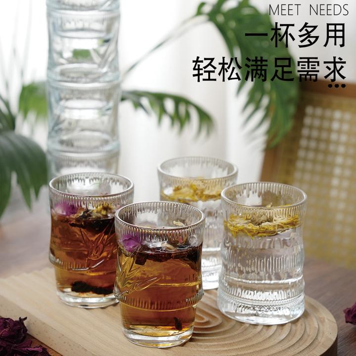 【竹节杯套装】节节高升玻璃杯家用透明杯子创意竹节杯喝水杯啤酒杯