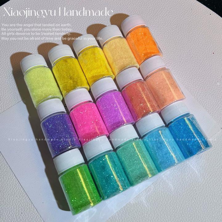 一套包邮闪粉亮片单色美甲ins亮晶晶便携镜面散装超闪流麻材料