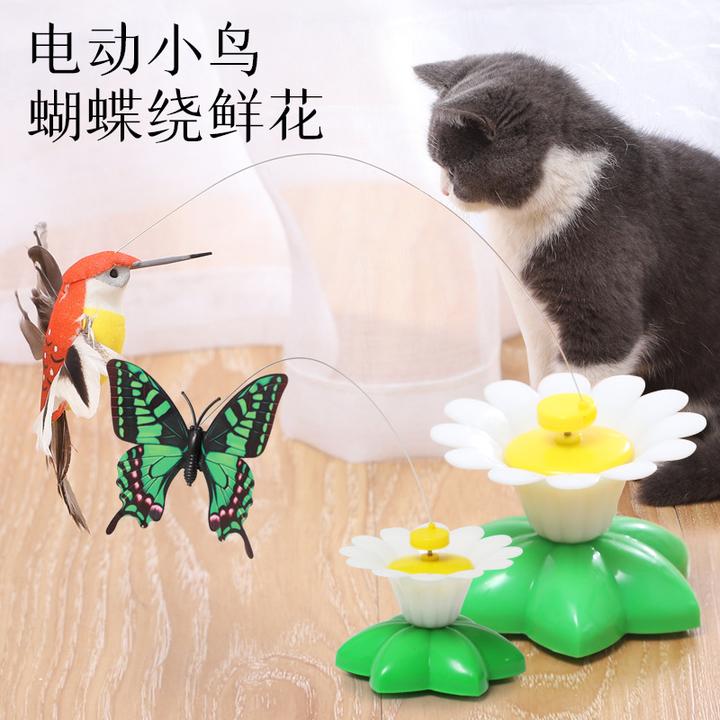 逗猫棒猫咪玩具旋转蝴蝶猫咪蝴蝶玩具猫咪自嗨解闷玩具逗猫神器
