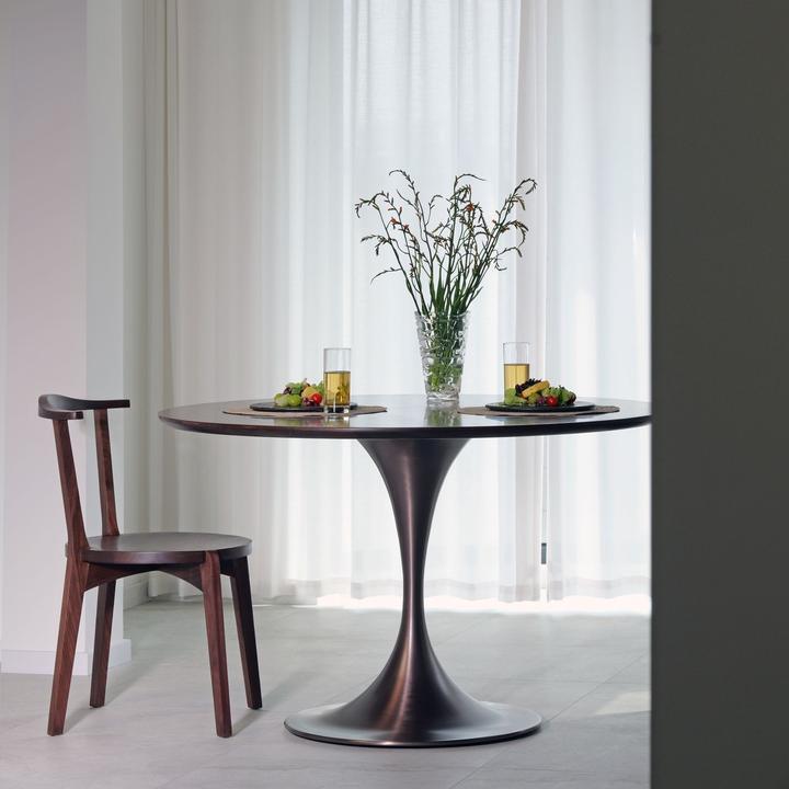 有斐实木圆桌北美黑胡桃简约客厅圆桌餐厅圆形餐桌网红家具圆桌