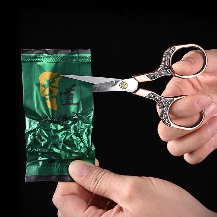 泡袋茶叶专用剪刀复古中式家用茶剪刀茶道茶艺小剪刀剪子茶具配件