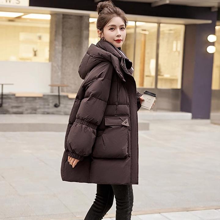 九江羽绒服女冬季小个子2025新款高端宽松中长款保暖加厚女款外套