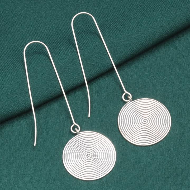 铜合金耳饰 复古时尚民族风简约个性小众设计感圆形耳环耳饰女款