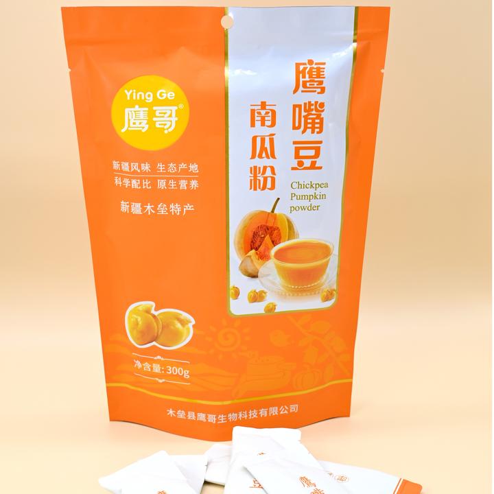来自鹰嘴豆故乡新疆木垒特产鹰嘴豆南瓜粉300克装营养冲调便携装