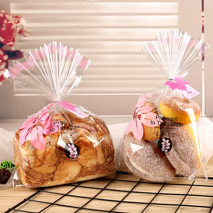 一次性扎口透明袋 烘焙吐司包装袋 450克切片面包袋食品包装袋