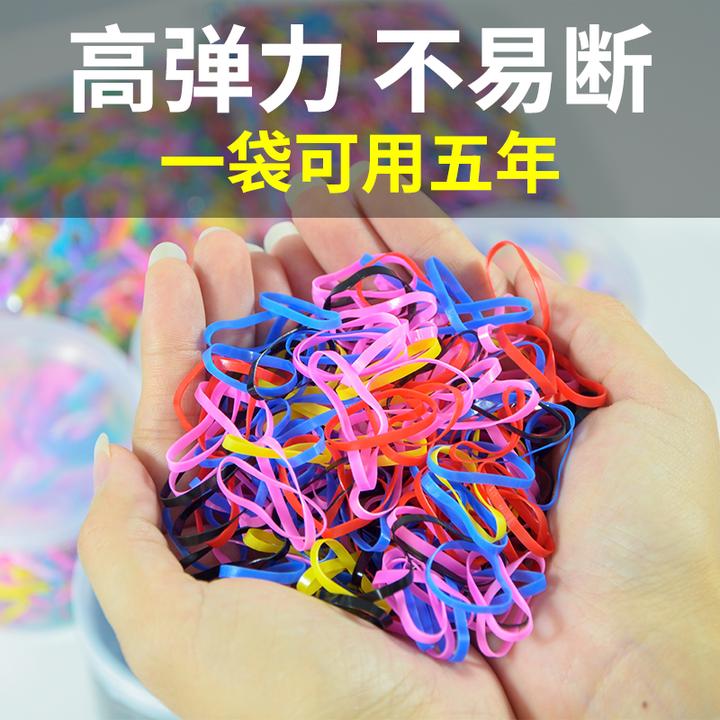 儿童发饰宝宝强拉不断发圈女童一次性扎头发橡皮筋黑色小头绳发绳