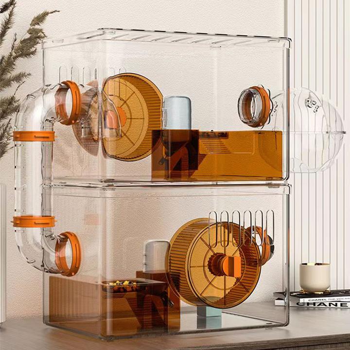 仓鼠笼子饲养箱金丝熊专用豪华别墅超大便宜亚克力透明房子仓鼠窝