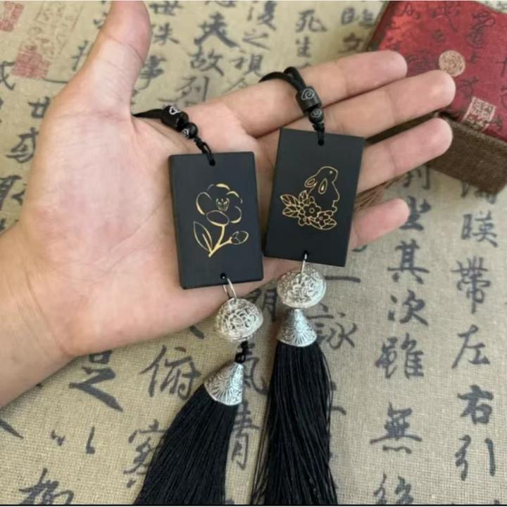 平安挂件吊坠中秋diy玉兔茉莉车挂件手工礼物送男友父亲礼物T232