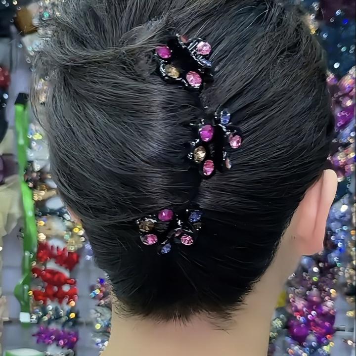 新款高颜值水钻小抓夹小号发卡发量少小发夹子后脑勺盘发头饰女