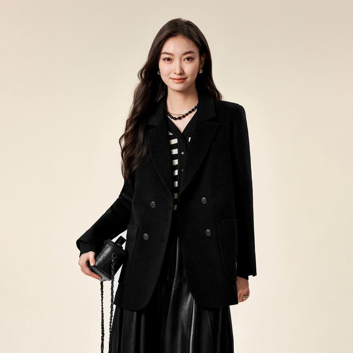 新款西装版型加厚款纯羊毛毛呢外套XK410826A890