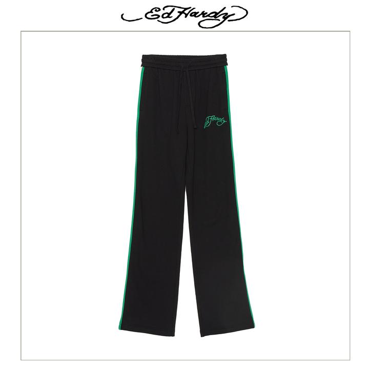 Ed Hardy/埃德哈迪撞色条纹休闲阔腿裤E1PDW400