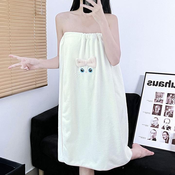 可爱卡通浴巾毛巾女成人家用柔软学生洗澡吸水速干加厚裹巾不掉毛