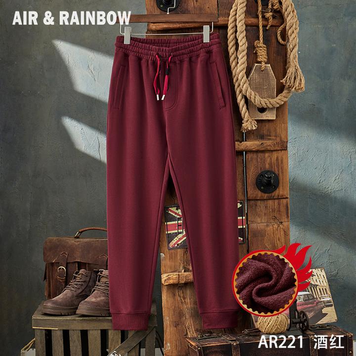 秋冬重磅450加绒毛圈绒加厚保暖百搭休闲裤束脚卫裤男士AR221