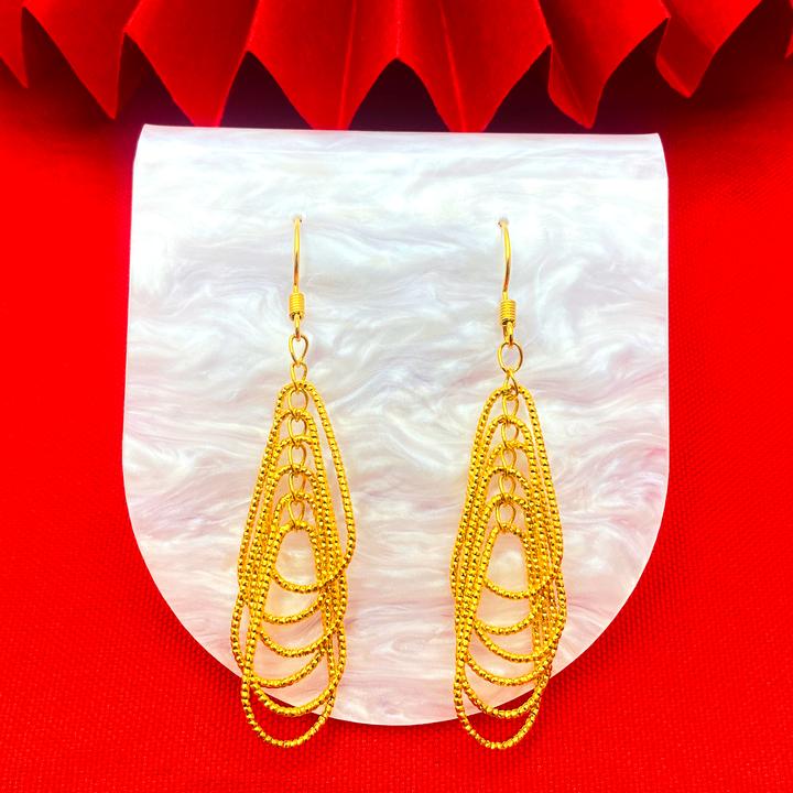 铜合金耳饰 【水滴环扣耳钩】精美气质新中式耳饰百搭耳环气质百搭