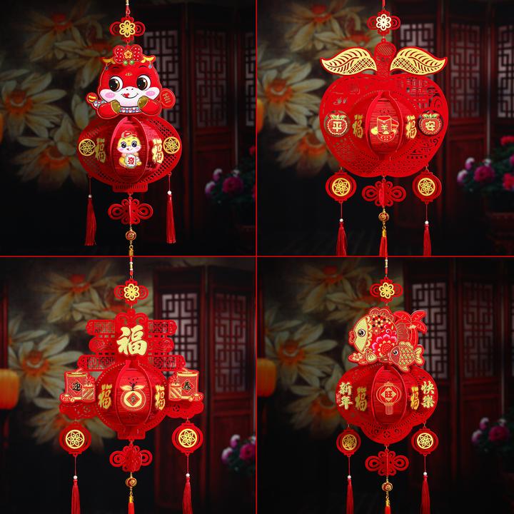 新年灯笼2025蛇年装饰布置室内商场阳台大门喜庆春节用品过年宫灯