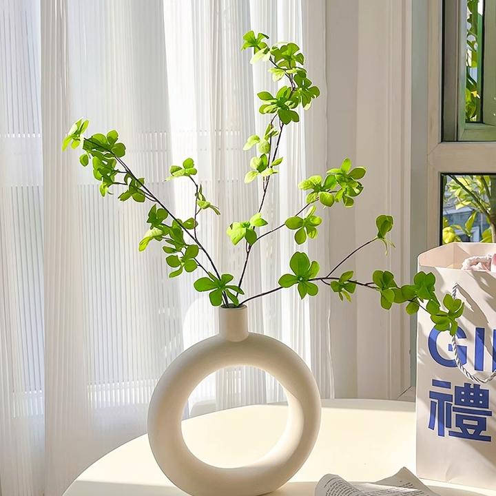 仿真绿植马醉木吊钟假植物客厅插花餐桌装饰品仿真花陶瓷花瓶摆件