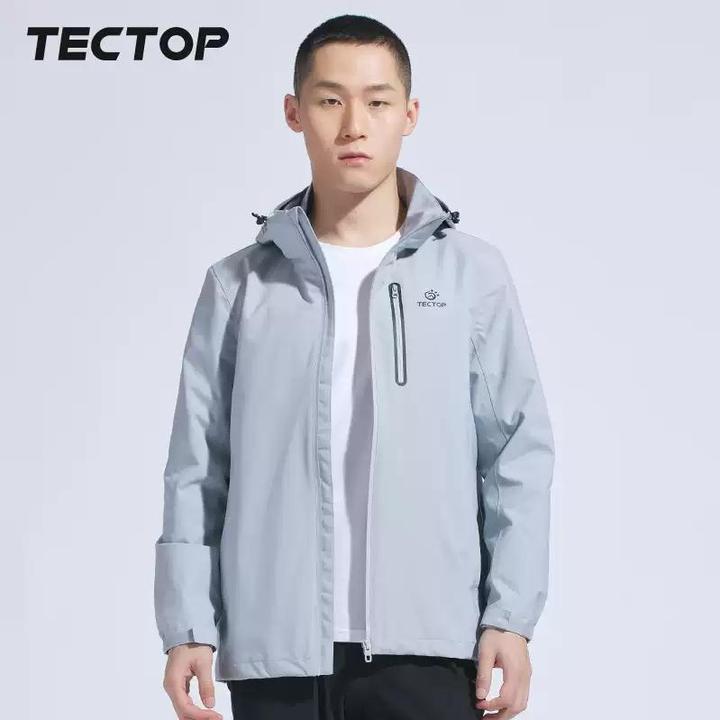 探拓户外春秋男防风外套情侣款休闲耐磨印花单层冲锋衣ABB610049
