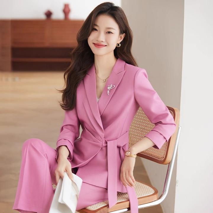 长袖女装春秋季新款播音主持韩版小西装显瘦职业夏天西服薄款外套