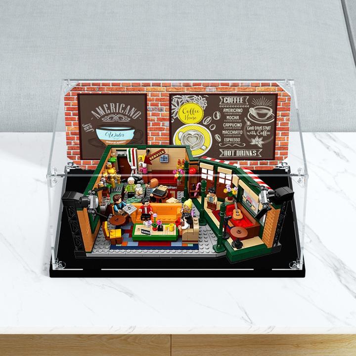 旻悦亚克力防尘盒适用乐高21319 老友记咖啡馆模型透明展示收纳盒