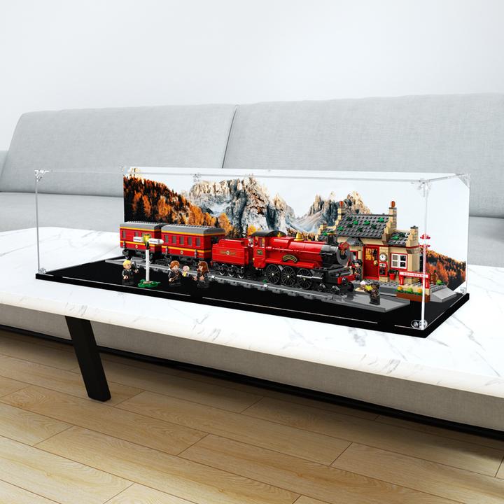 旻悦亚克力防尘盒适用乐高76423 霍格沃茨特快与霍格莫德车站展示