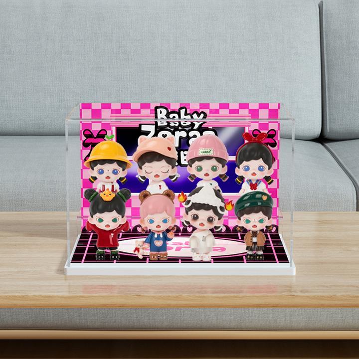 旻悦亚克力展示盒Baby Zoraa捣蛋日记盲盒手办玩具防尘盒罩A169