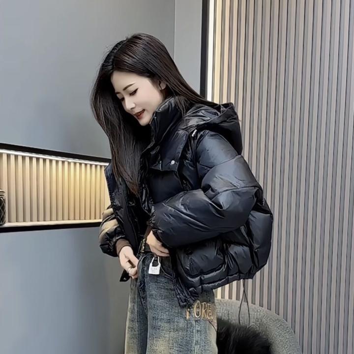 欧货809冬季新款加厚短款保暖连帽棉服宽松时尚面包外套休闲免洗