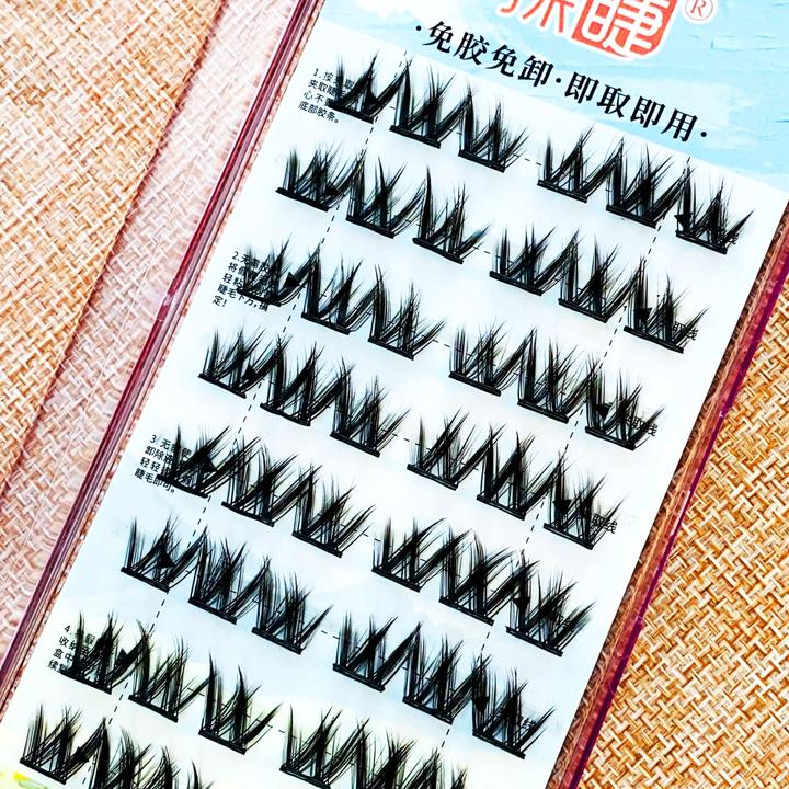 【自带胶的假睫毛】懒人三部曲仿真假睫毛大W恶魔眼睫毛推荐浓密