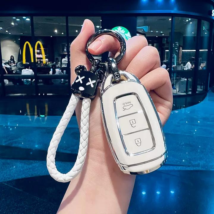现代钥匙套ix35名图ix25第七代伊兰特菲斯塔胜达车壳扣女2022新款