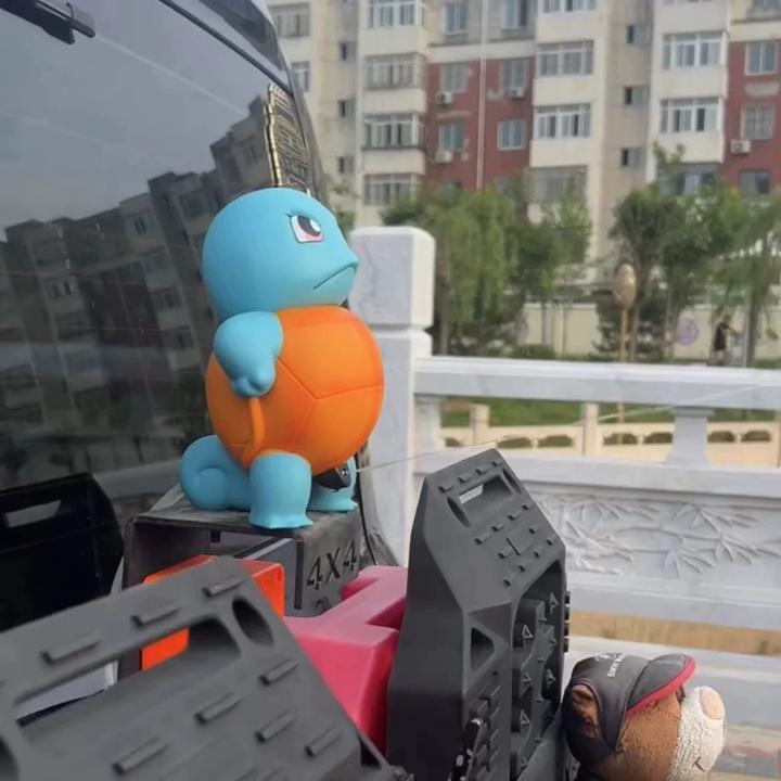 会喷水呲水的杰尼龟车外挂件喷水的神奇宝贝小号傲娇杰尼龟小精灵