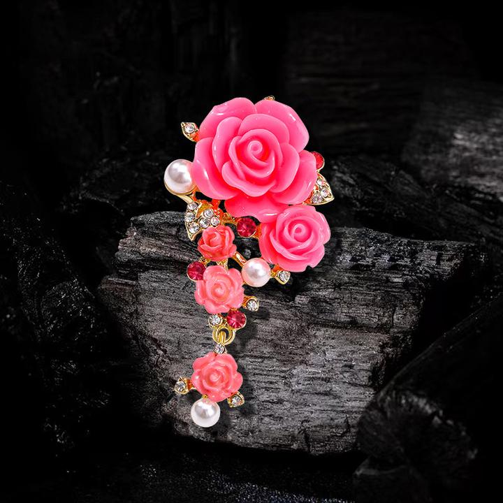 新款牡丹仿真时尚个性创意花朵别针胸花大衣外套气质流行饰品配饰