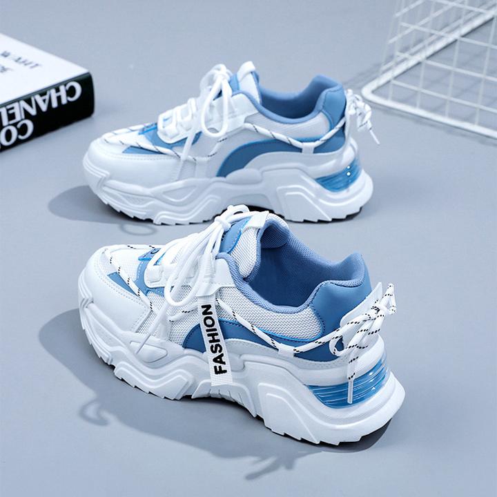 现货爆款超火老爹鞋女ins潮2023新款春秋季透气网面百搭厚底运动