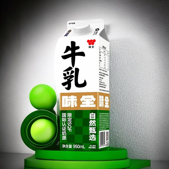 【甄选牛乳】味全冷藏牛乳950ml自然甄选味全乳品鲜牛奶鲜牛乳营养