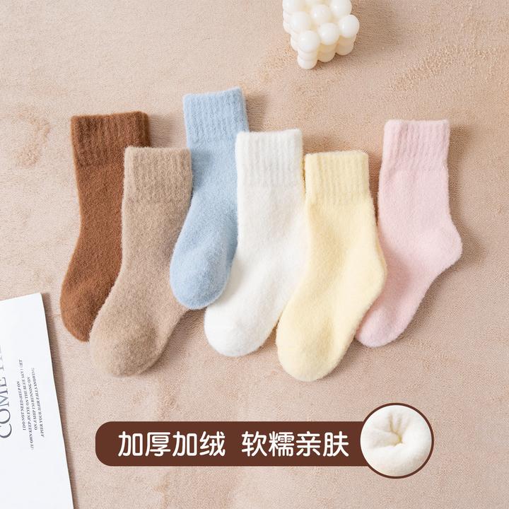 【现货冬袜】儿童暖暖袜子亲子冬季加厚中筒袜软糯亲肤保暖毛绒袜