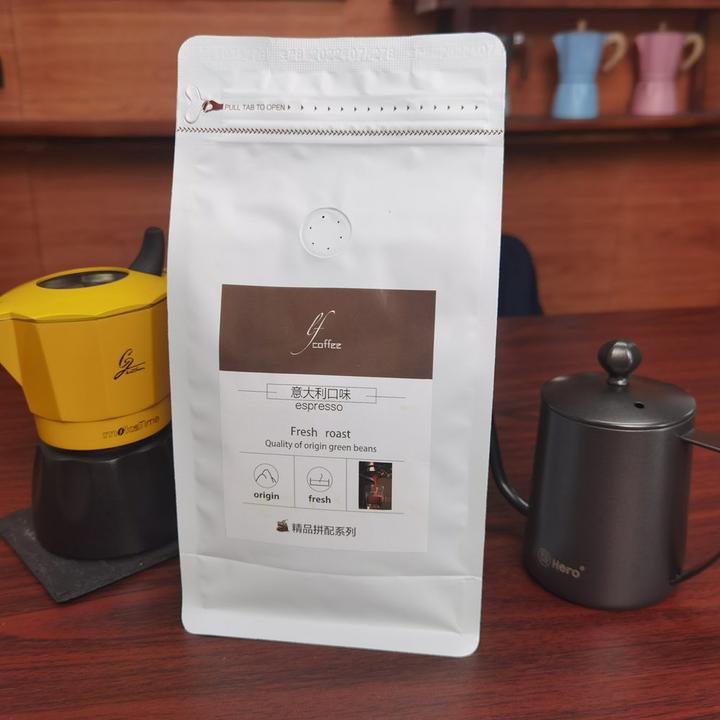意式拼配咖啡豆现磨咖啡粉丰富细腻油脂中深烘焙咖啡机摩卡壶专用