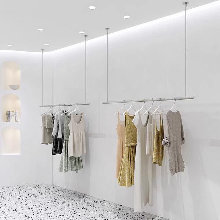 服装店展示架吊顶架悬挂衣架婚纱钢丝绳吊杆加厚加粗橱窗吊架