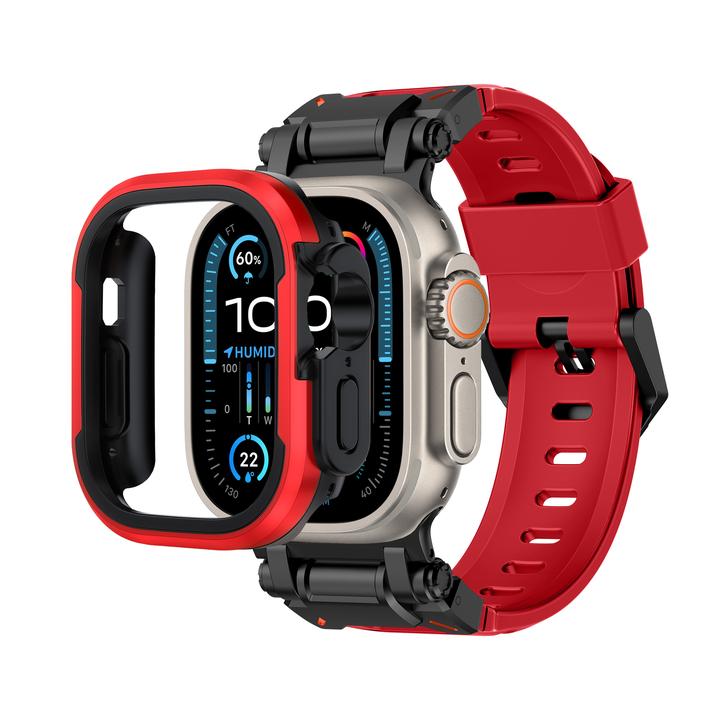 DEADPOOL BAND苹果表带表壳组合 applewatch氟橡胶表带钛金