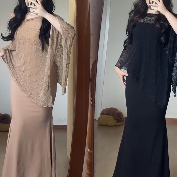 大码胖MM秋季纯欲鱼尾吊带裙套装不规则修身防晒两件套