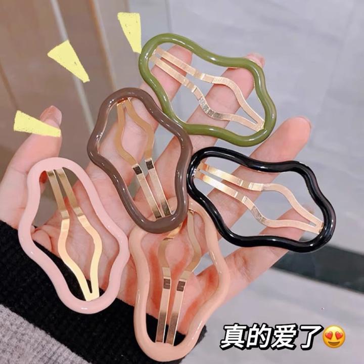 云朵状镂空碎发夹女前额刘海一字侧边夹bb夹发夹头饰发卡子女发饰