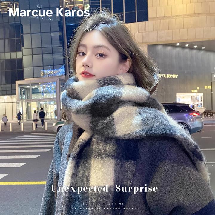 【网红爆款】MARCUEKAROS轻奢围巾送给女朋友高品质保暖围巾女冬季