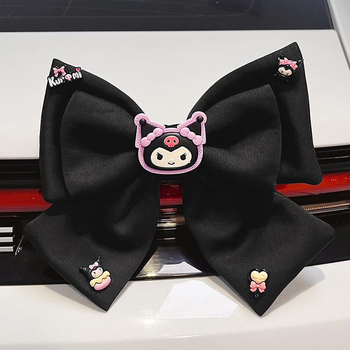 车后尾挂件蝴蝶结高级感可爱卡通汽车后备箱摩托电动车车外装饰品