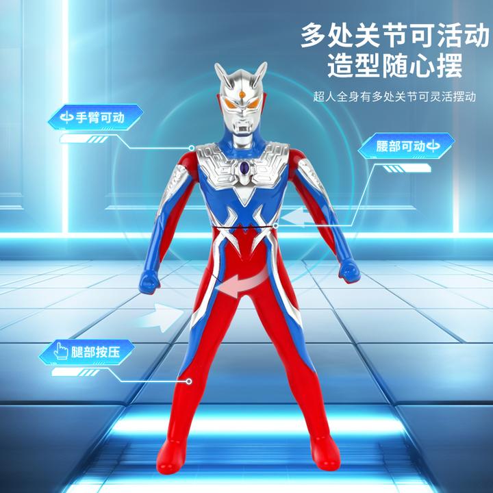 新款按压旋转奥特手办模型银河蜘蛛侠钢铁侠塞罗迪加人偶玩具礼物