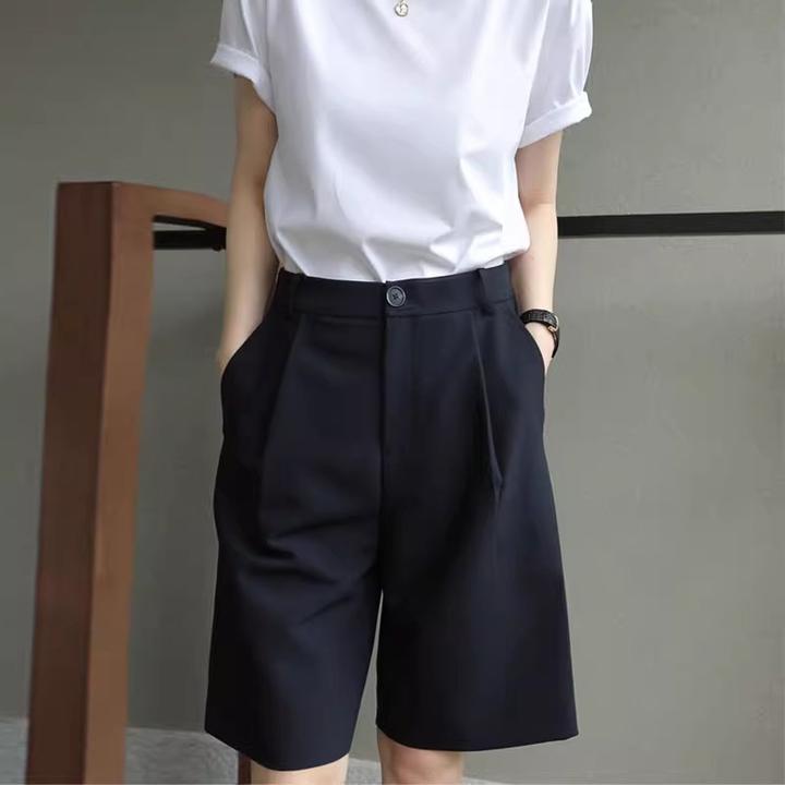 西装女夏季韩版气质高腰显瘦大码五分裤女款爆款2025新款短裤裤子